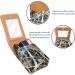 Travel Lipstick Organizer Case | Portable Makeup Bag with Mirror | Eiffel Tower Paris Watercolor Design - Buy Online on GoSupps.com
