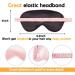 Whaline Silk Sleep Eye Cover with Ear Plugs - Soft & Smooth for Men & Women - Pink & Black - Ideal for Night Sleeping, Travel & Nap - Buy Online on GoSupps.com