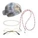 Darling Hair Extensions Granny Wig Granny Cosplay Wig Granny Ladies Costume Granny Wig Glasses Chain Glasses Pearl Necklace (4pcs) Curly Hair Wigs for Women One Size Silver