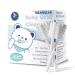 50-Pack Dear Bear Baby Oral Cleaner, Newborn Baby Tongue Cleaner with Paper Handle, Infant Toothbrush, Disposable Soft Gauze Baby Toothbrush for 0-36 Months Baby 50 Count (Pack of 1)