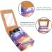 Violet Beach Sky Lipstick Case | Leather Organizer with Mirror | Mini Lip Gloss Holder Bag - Buy Online on GoSupps.com