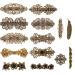14 PCS Retro Vintage Metal French Barrette, Kalolary Vintage Bronze Hair clips, Jewelry Accessory for Women Girls Halloween Christmas Thanksgiving Day Gift Hair Decoration Vintage Gold