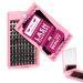 Pro individual eyelashes 96 PCs eyelashes Individual cluster lashes lashes with rotating mirror DIY eyelash extensions individual lashes lashes lash bush single eyelashes (volume 02 C-10-16Mix) 10-16 mix-c curl rotatable mirror (volume-02)