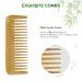 Bamboo Wide Tooth Comb for Natural Curly Hair | Hand-Polished Detangling Anti-Static Brush for Men and Women | 1PCS - Buy Online on GoSupps.com