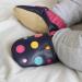Dotty Fish Soft Leather Baby Shoes - Navy Toddler Shoes for Girls, Multi-Coloured Spotty Dotty Design, Size 2-3 Years (8 UK Child) - Buy Online on GoSupps.com