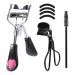 Eyelash Curlers 4 in 1 Black Lash Curler Kit for Women includes 2 Size of Eye Lash Curler with Comb Eyebrow Brush 4 Refills Pads for Natural and Curved Eyebrows(Black)