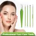 FVION Blackhead and Acne Extractor Kit Professional Pimple Popper Tool Kit Acne Tweezers and Blackhead Remover Tools for Face 5 PCS Extractor Pimple Popping Tools - Black Green - Buy Online on GoSupps.com