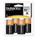 Coppertop Duracell C Batteries 4 Count Pack C Battery with Long-Lasting Power All-Purpose Alkaline C Battery for Household and Office Devices