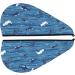 Hair Towel Wrap - Quick-Dry Turban for All Hair Types | Sharks on White Blue Stripes - Buy Online on GoSupps.com