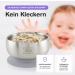 Rilli Saugnapf Bowl | Stainless Steel Baby Dish with Silicone Lid | Slip-Proof Suction Cup Bowl for Fruits & Baby Food | Modern Gray Design - Buy Online on GoSupps.com