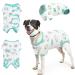 Recreational suit for dogs surgical recovery suit for dogs cats body suit after the operation dog onesie spay castration suit soft & breathable for bitches and male (tree XL) XL D-tree