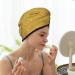 Gold Shiny Microfiber Hair Towel - Super Absorbent Coral Velvet Wrap for Women | Quick Dry Cap for Long & Curly Hair - Buy Online on GoSupps.com