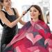 Waterproof Barber Cape - Valentine's Day Heart & Cheetah Haircut Bib for Men & Unisex | Durable Hair Cutting Cape for Professionals - Buy Online on GoSupps.com