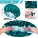 Kiiwah Satin Bonnet Set - 2 Piece Double Layer Sleeping Hood | Adjustable Silk Sleep Cap for Hair Protection - Black & Blue - Buy Online on GoSupps.com