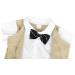 AmzBarley Baby Boys Gentlemans Tuxedo Romper Suit | Khaki 104 | 12-18 Months - Buy Online on GoSupps.com