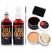 6 Pieces Scar Wax SFX Makeup Kit with Fake Blood Spray Coagulated Blood Gel Sponge Spatula Tool Halloween Special Effects Wound Modeling SFX Stage Fancy Dress Up Cosplay Kit