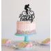 Bicycle 40th Birthday Cake Topper for Man Cycling Theme Decoration Funny 40 Year Fabulous and Happy Forty Party Handmade (Black) - Buy Online on GoSupps.com