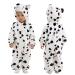 Doladola Unisex Baby Toddlers Romper Jumpsuit Hooded Cartoon Sleepsuits Infant Outfit 12-18 Months Snow Leopard