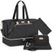 Wrap bag for babies 7 pieces large mom bag with a portable diaper pad pacifier bag and organizer bags multifunctional hospital bags for work and delivery travel L B1 black 6 pieces