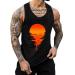 XXBR Mens Summer Tank Tops Sunrise Sunset Print Sports Sleeveless Vest Shirts Athletic Workout Racerback Gym Tanks Blue,green Medium