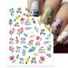 Buy 12 Sheets Flower Nail Art Stickers | Colorful 3D Floral Nail Decals & Butterfly Designs - Fast International Shipping - Buy Online on GoSupps.com