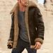 Hanxiulin Men's Plush Fleece Jacket - Warm Cuddly Outdoor Coat - Lightweight Winter Sweater in Brown - Buy Online on GoSupps.com