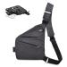 Yaozup theft-proof travel bag multi-pocket breast pocket for women men anti-theft bag pocket theft-proof bag for hiking jogging gray-right school
