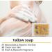 Tallow Soap Beef Tallow Skin Care Natural Organic Soap Natural Soap Moisturizing Tallow Handmade Soap Beef Tallow Skin Care Organic Beef Tallow Beef Tallow for Skin Face & Body Cleaning Soap Bar 100g - Buy Online on GoSupps.com