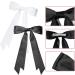 Xumann Hair Bows Clip Black White Hair Bow with Long Silky Satin French Hair Bows for Women - Buy Online on GoSupps.com