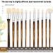 11-Piece Fuumuui Professional Hog Bristle Paint Brush Set for Oil, Acrylic, and Gouache Painting - Buy Online on GoSupps.com