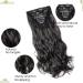 S-noilite 17 Full-Head Clip-In Ombre Hair Extensions - Dark Black Dip Dye 8pcs Long Hair (43cm) - Buy Online on GoSupps.com