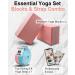 Tumaz Yoga Blocks 2 Pack with Strap Set - High-Density EVA Foam & Cork Blocks for Yogis - Includes Premium Yoga Brick & E-Book - Buy Online on GoSupps.com