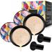 2 Pcs 2024 New Mushroom Head Air Cushion CC Cream, Apartment BB Cream Face Makeup Foundation, Long-Lasting Matte Waterproof Moisturizing Concealer Beauty Cream (Natural Color)