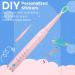 Seago Electric Toothbrush for Kids 3+ | Rechargeable Extra Soft Bristles 5 Cleaning Modes DIY Sticker - Light Pink - Buy Online on GoSupps.com