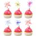 25Pcs Foil Firework Cupcake Toppers Sparkle Tinsel Cupcake Toppers Foil Fringe Birthday Cake Toppers Fringe Firework Shape Cake Decoration Cocktail Fruit Toothpicks Cake Flowers Toppers Decoration - Buy Online on GoSupps.com