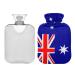 Heat bottle with an Australian flag pattern with velvet cover 2L gambling bag for warm and cold compresses PVC Hand feet warmer ideal for menstrual cramps Relief