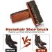 Amabro 2PCS Horsehair Shoe Shine Brushes - Leather & Suede Polish | Wood Handle for Boots, Shoes, Car Seats & More - Buy Online on GoSupps.com