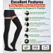 Thigh High Compression Stockings 20-30mmHg Firm Support | Silicone Band | Unisex | Black - S - Buy Online on GoSupps.com