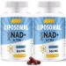 Liposomal NAD+ Softgels 500mg with TMG 250mg More Efficient Than Nicotinamide Riboside Supports Cellular Energy & Healthy Aging (120 Softgels (Pack of 2))