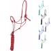 Majestic Ally 1/4" Rope 4 Knot Stiff Polyester Training Halter with 10 Matching Lead Rope for Horses Full (Red Full) Red Full