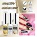 U-Shinein 3x12ml Metallic Painting Nail Gel Liner 3D Mirror Chrome Effect Nail Art Paint Metal Liner Gel Set with Build in Thin Brush UV Nail Liner Gel DIY Nail Art Manicure Set B Color B - Buy Online on GoSupps.com