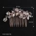 Bridal Hair Comb Slides Clip Rhinestone Rose Gold Wedding Hair Accessories For Women Girl Bride & Bridal - Buy Online on GoSupps.com