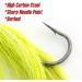 Dr.Fish Bucktail Jig Fluke Lure - 3 Pack Saltwater/Freshwater Hair Jig for Surf Fishing, Bass, Flounder, Striper - 1/2oz White Chartreuse Red & White - Buy Online on GoSupps.com