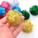 Voviggol 20-Pack Sparkle Cat Balls - Large Glittering Pom Pom Toys for Indoor Kittens - Fuzzy Colorful Balls - Buy Online on GoSupps.com