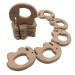 Wendysun 10pcs Lovely Cartoon Wood Teether Pure Natural Animal Elephant Shape Baby Teething Nursing Beech Teether Baby DIY Pendant Toy (10pcs)