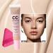 CC Cream Bb Cream Foundation Skin Tone Adjusting Matte Colour Correcting Brightening Face Cream Full Coverage Foundation Anti-Redness with Triangle Powder Puff Set (Natural) - Buy Online on GoSupps.com