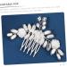 minkissy Bride Hair Comb Wedding Hair Side Comb Floral Hair Comb Bridal Hair Side Comb Bridal Hair Accessories Hair Side Comb White Miss Soft Pottery Metal Twist - Buy Online on GoSupps.com