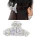 HUSHUI Hair Claw Clips Non Slip Flower Claw Clips Elegant Flower Design Spring Claw Clip for Women and Girls Thin Thick Hair (Light Blue) - Buy Online on GoSupps.com
