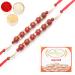 Ghasitaram Gifts Rakhi for Brother Rakhis Online- Set of 2-666 Fancy Thread Rakhi with 200 GMS of Kaju katli