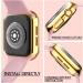 2 Pack Gold Tempered Glass Case for Apple Watch 44mm Series 6/5/4/SE - Full Coverage Screen Protector & Shockproof Bumper - Buy Online on GoSupps.com